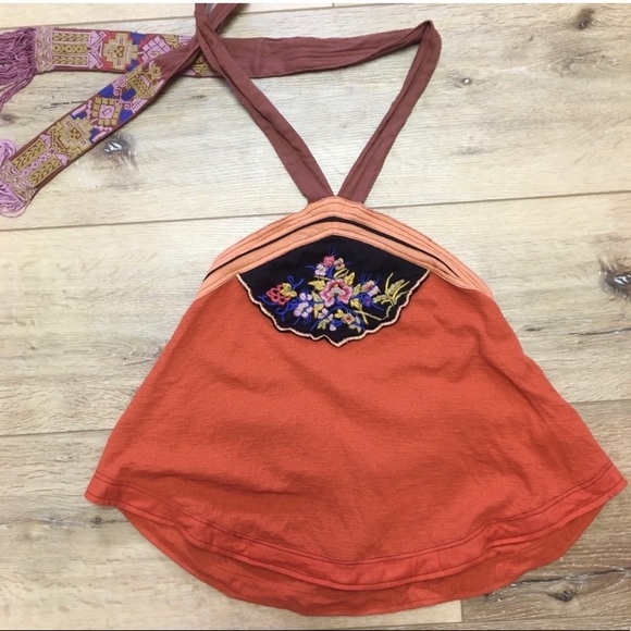 Free People Ooh La La Embroidered Halter Top - Picture 4 of 4